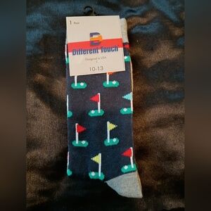 Men's Different Touch Navy Blue Golf Novelty Socks For Men Size 10-13 Great Gift